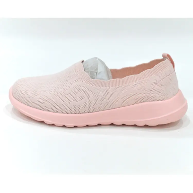 OEM ODM Walking Loafers Maker China Customized Hot Sale Lightweight Outdoor Jian Er Pink Women Flat Casual Shoes